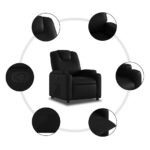 Fauteuil inclinable Noir Similicuir – Image 5