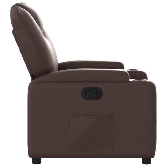 Fauteuil inclinable Marron Similicuir – Image 2