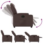 Fauteuil inclinable Marron Similicuir – Image 4