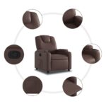 Fauteuil inclinable Marron Similicuir – Image 5