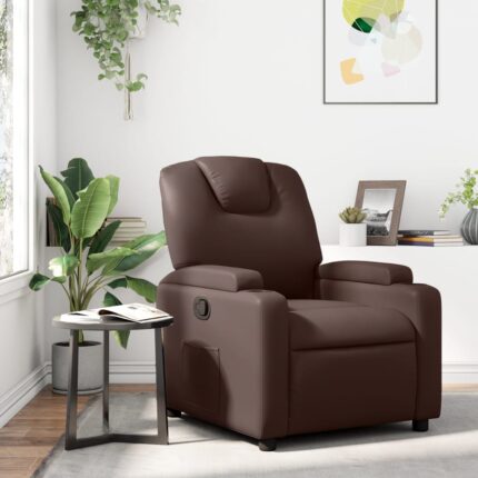 Fauteuil inclinable Marron Similicuir