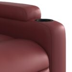 Fauteuil inclinable Rouge bordeaux Similicuir – Image 6