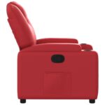 Fauteuil inclinable Rouge Similicuir – Image 2