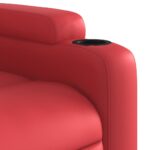Fauteuil inclinable Rouge Similicuir – Image 6