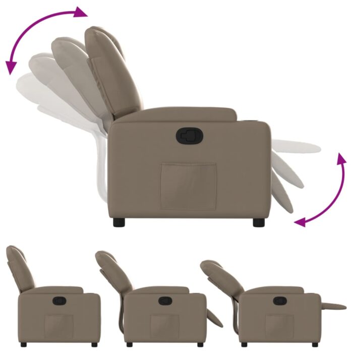 Fauteuil inclinable Cappuccino Similicuir – Image 4