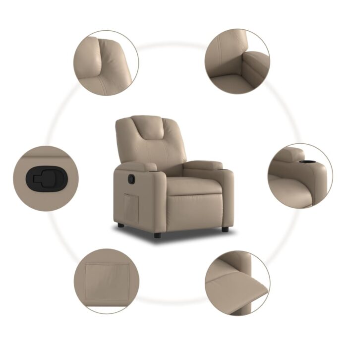 Fauteuil inclinable Cappuccino Similicuir – Image 5