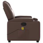 Fauteuil de massage inclinable Marron Similicuir – Image 3