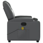 Fauteuil de massage inclinable Gris Similicuir – Image 3