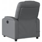 Fauteuil de massage inclinable Gris Similicuir – Image 4