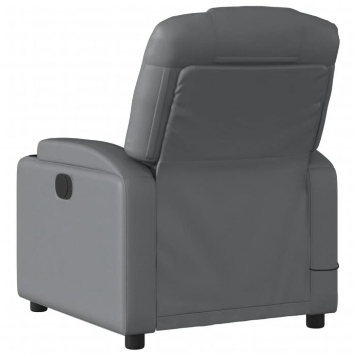 Fauteuil de massage inclinable Gris Similicuir – Image 4