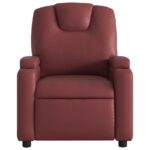 Fauteuil de massage inclinable Rouge bordeaux Similicuir – Image 2
