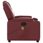 Fauteuil de massage inclinable Rouge bordeaux Similicuir – Image 3