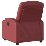 Fauteuil de massage inclinable Rouge bordeaux Similicuir – Image 4