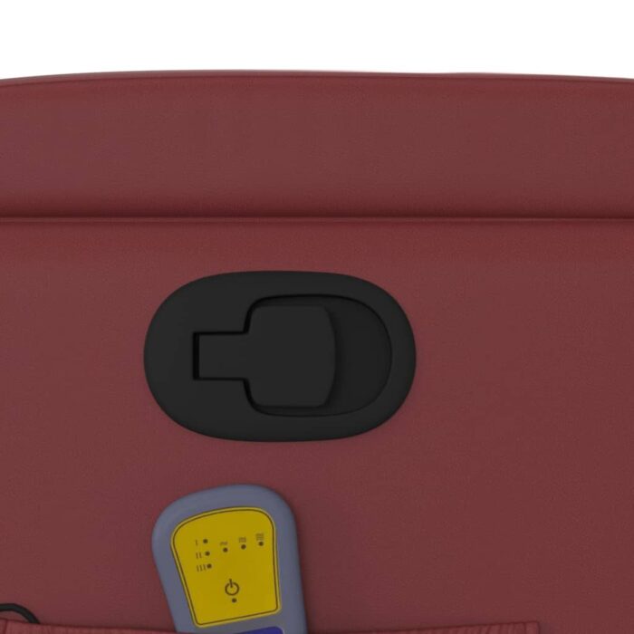 Fauteuil de massage inclinable Rouge bordeaux Similicuir – Image 8