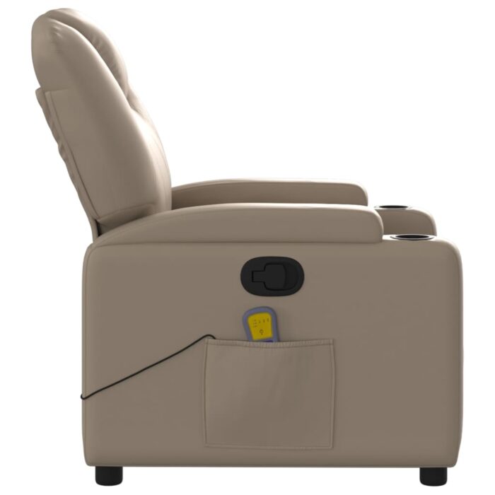 Fauteuil de massage inclinable Cappuccino Similicuir – Image 3