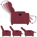 Fauteuil inclinable Rouge bordeaux Tissu – Image 2