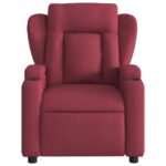 Fauteuil inclinable Rouge bordeaux Tissu – Image 4