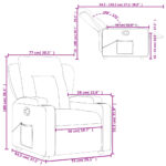 Fauteuil inclinable Rouge bordeaux Tissu – Image 9