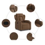 Fauteuil inclinable Marron Tissu – Image 3