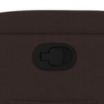 Fauteuil inclinable Marron foncé Tissu – Image 7