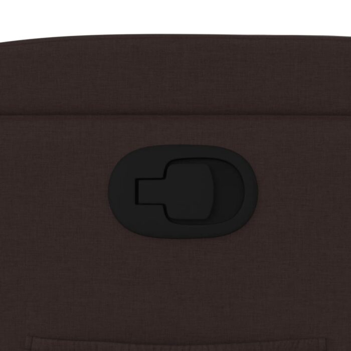 Fauteuil inclinable Marron foncé Tissu – Image 7