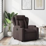 Fauteuil inclinable Marron foncé Tissu