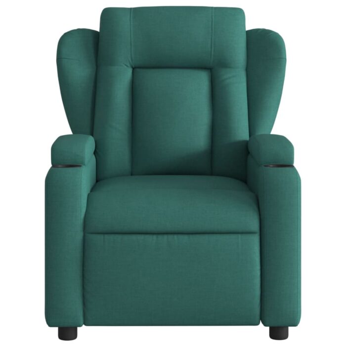 Fauteuil inclinable Vert foncé Tissu – Image 4