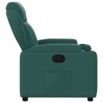 Fauteuil inclinable Vert foncé Tissu – Image 5