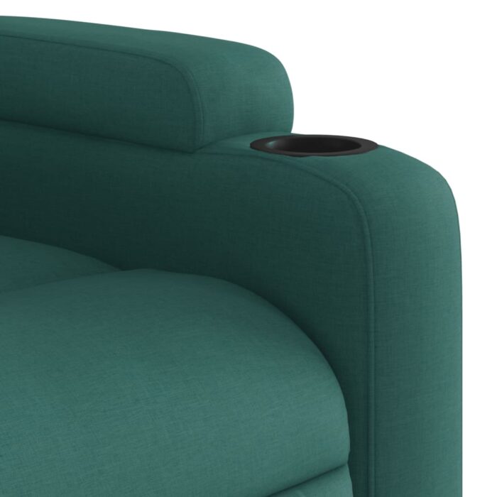 Fauteuil inclinable Vert foncé Tissu – Image 6