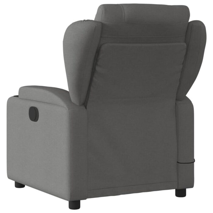 Fauteuil de massage inclinable Gris foncé Tissu – Image 2
