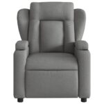 Fauteuil de massage inclinable Gris foncé Tissu – Image 5
