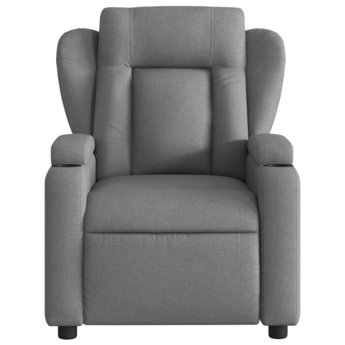 Fauteuil de massage inclinable Gris foncé Tissu – Image 5