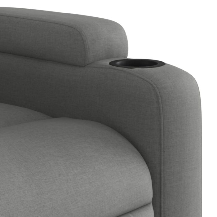 Fauteuil de massage inclinable Gris foncé Tissu – Image 7