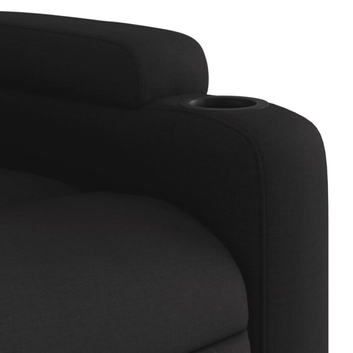 Fauteuil de massage inclinable Noir Tissu – Image 7