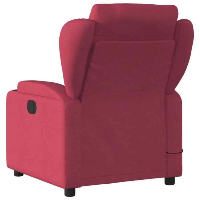 Fauteuil de massage inclinable Rouge bordeaux Tissu – Image 2