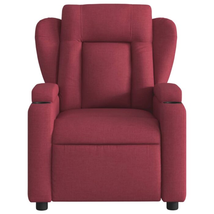 Fauteuil de massage inclinable Rouge bordeaux Tissu – Image 5