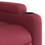 Fauteuil de massage inclinable Rouge bordeaux Tissu – Image 7