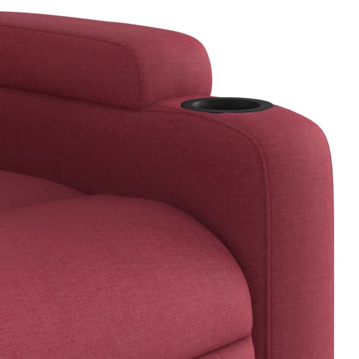 Fauteuil de massage inclinable Rouge bordeaux Tissu – Image 7
