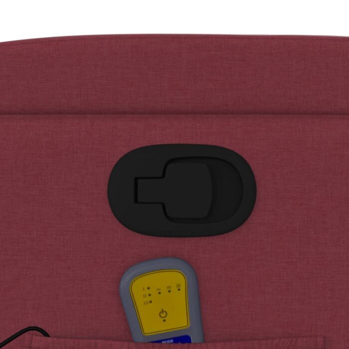 Fauteuil de massage inclinable Rouge bordeaux Tissu – Image 8