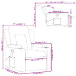 Fauteuil de massage inclinable Marron Tissu – Image 10