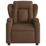Fauteuil de massage inclinable Marron Tissu – Image 5