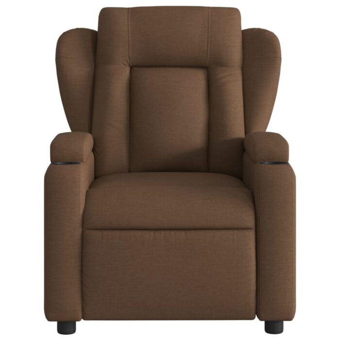 Fauteuil de massage inclinable Marron Tissu – Image 5