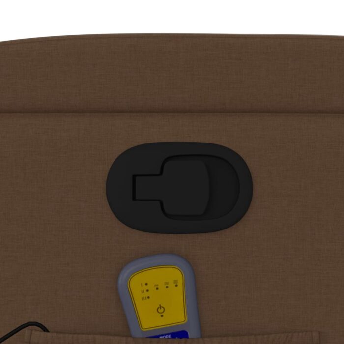 Fauteuil de massage inclinable Marron Tissu – Image 8