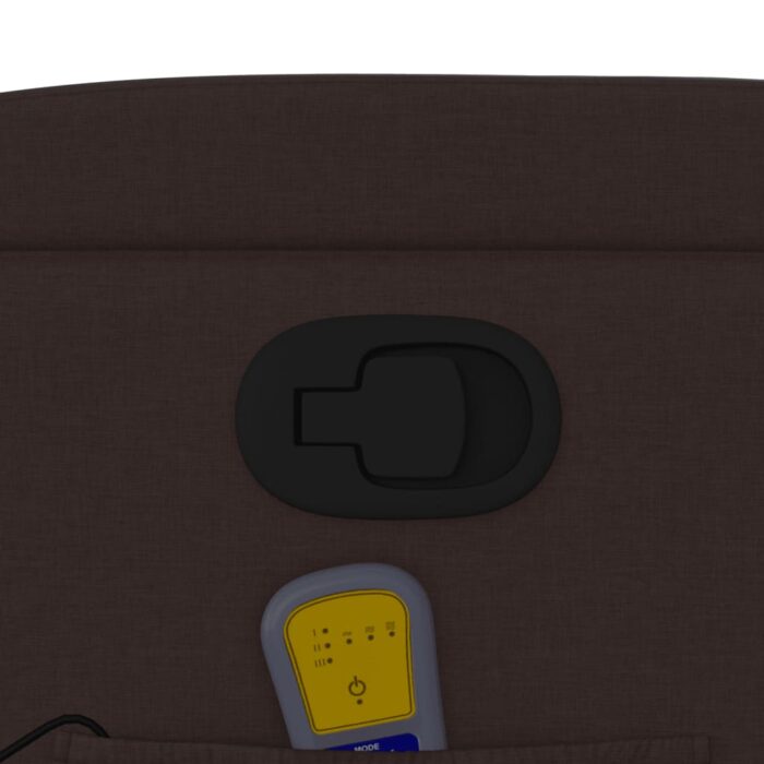 Fauteuil de massage inclinable Marron foncé Tissu – Image 8