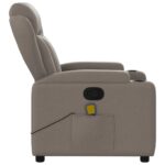 Fauteuil de massage inclinable Taupe Tissu – Image 6