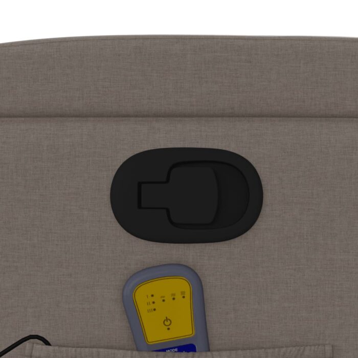Fauteuil de massage inclinable Taupe Tissu – Image 8