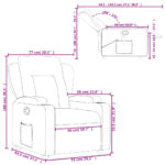 Fauteuil inclinable Noir Similicuir – Image 9