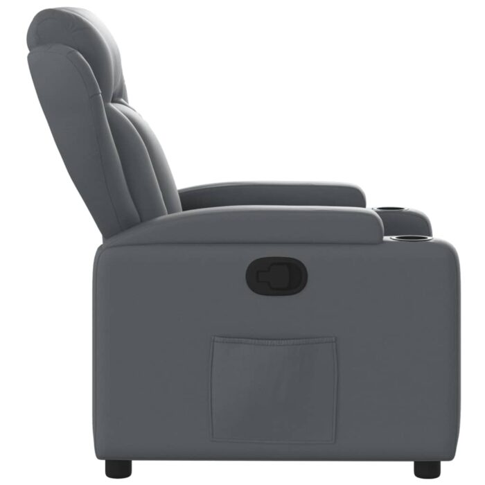 Fauteuil inclinable Gris Similicuir – Image 2