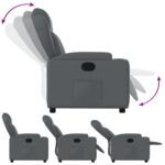 Fauteuil inclinable Gris Similicuir – Image 4
