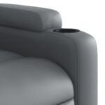Fauteuil inclinable Gris Similicuir – Image 6